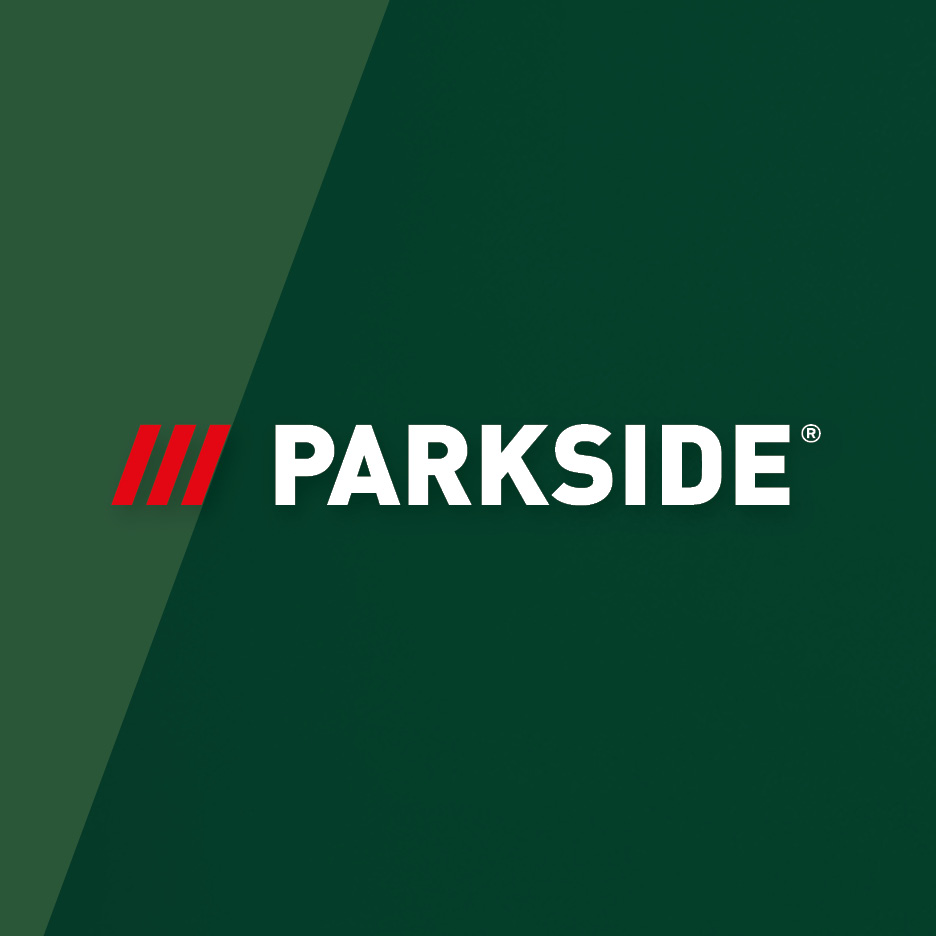 Logo with three red vertical bars and the word 'PARKSIDE' in white on a dark green background.