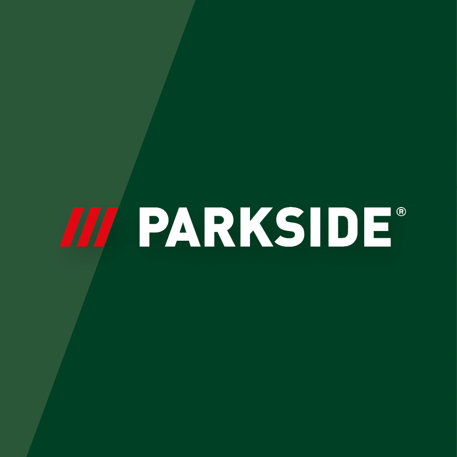 Green background with a white logo featuring three red vertical lines and the word 'PARKSIDE'.